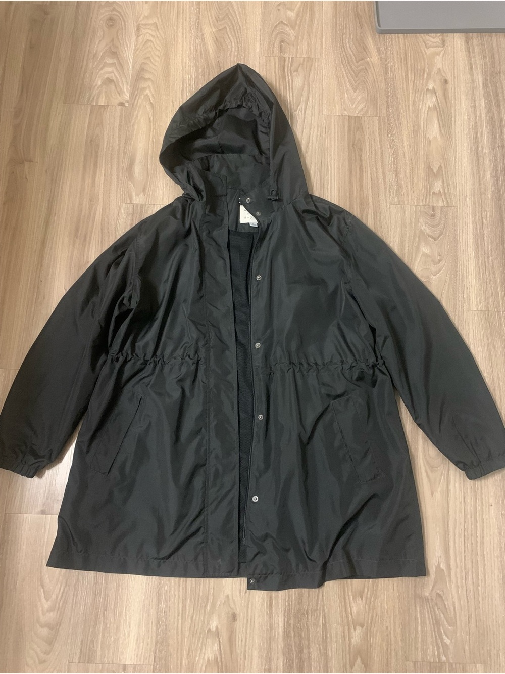 Women’s Black Hooded Rain Jacket